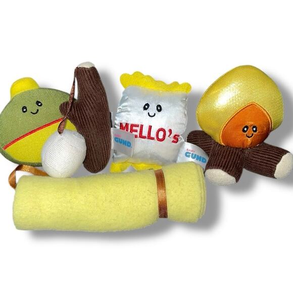 Baby Gund My First Campout Plush Embroidered Backpack Campfire Mello Stick - Picture 4 of 12